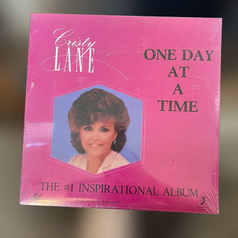 VTG Sealed Cristy Lane Vinyl One Day At A Time Gospel Pink Deadstock USA 1983